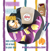 Load image into Gallery viewer, Fortune Cookie Socks in Gift Box with Fortune
