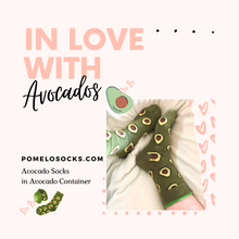 Load image into Gallery viewer, Avocado Socks and Avocado Container

