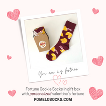 Load image into Gallery viewer, Fortune Cookie Socks in Gift Box with Fortune

