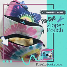 Load and play video in Gallery viewer, Tie-Dye Zipper Pouch PERSONALIZED
