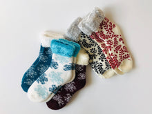 Load image into Gallery viewer, Keep warm and toasty this winter in these soft and cozy socks.  This warm and cozy collection from Pomelo Socks makes for a great gift.
