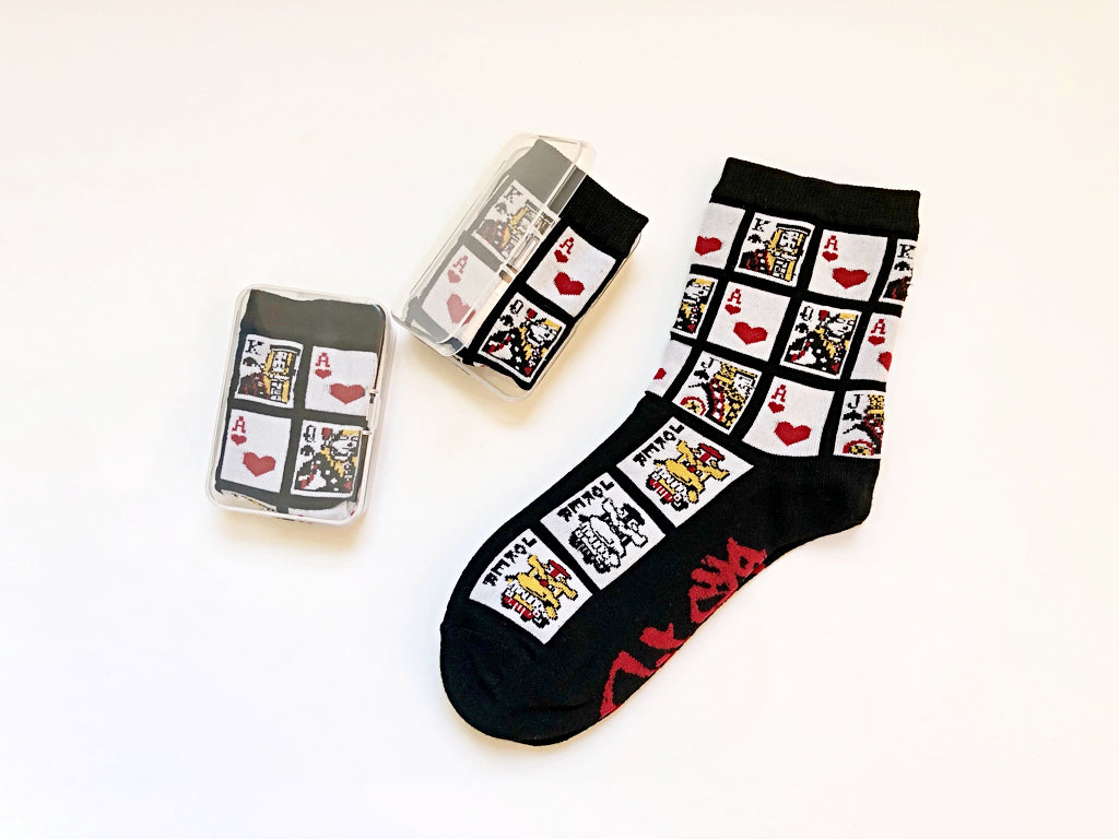 Card Game Socks in Playing Card Box